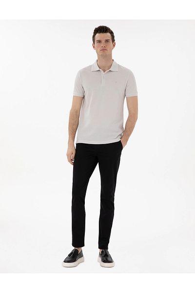 Pierre Cardin PİERRE CARDİN WOVEN Μαύρο Slim Fit Canvas Παντελόνι