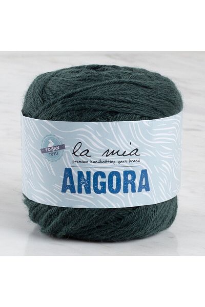 SAVA HOME COLLECTİON La Mia Angora 50g Σκούρο Πράσινο Πλεκτό Χειροποίητο - L131 - 34215
