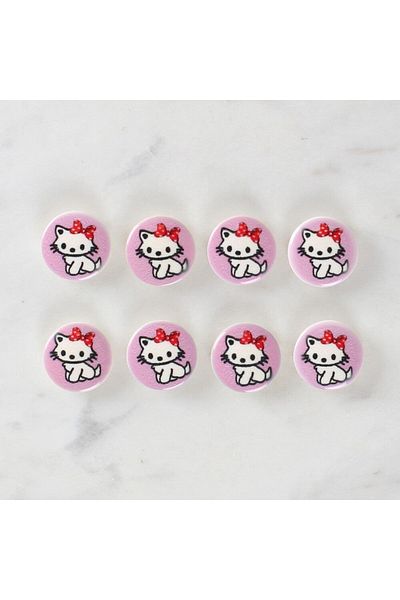 ELYSIA Loren Crafts 8-Piece Cat Button - 1064