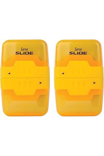MAGNESİA Serve Slide Pencil Sharpener with Eraser Sari 2Pcs