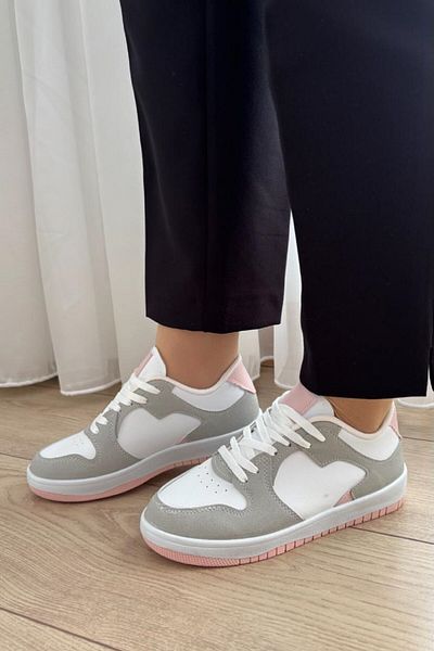 ALTUNTAŞ White/Powder Color Air Sole Sneakers & Sports Shoes (3 Cm Sole)