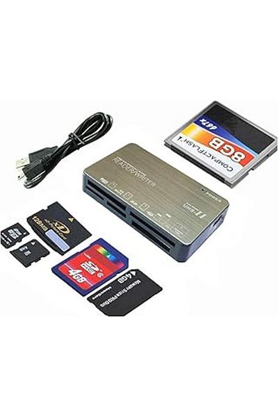 Mu Art قارئ بطاقات Alfalink 6 In1 Sd/Micro Sd/Cf/Xd/Ms Pro/M2 Micro Sd Reader Zr101 (بطاقة فلاش مدمجة)