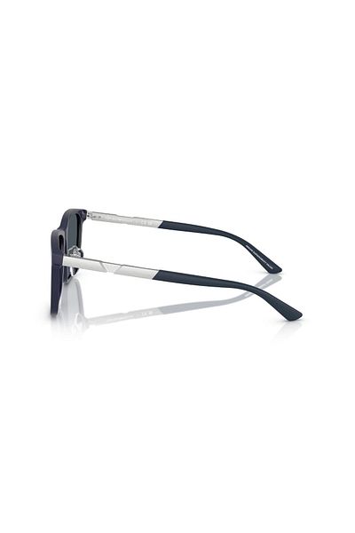 Emporio Armani نظارة شمسية مربعة للرجال - Ea 4241d - مقاس العدسة: 57 مم - أزرق داكن غير لامع