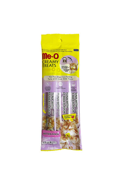 me-o Creamy Kitten Tavuk Ciğerli Keçi Sütlü Krema Sıvı Kedi Ödülü 4x15gr