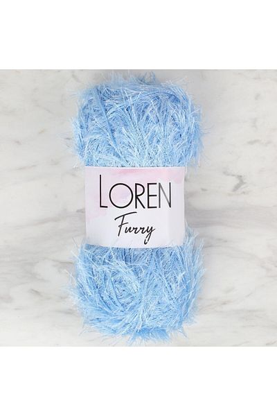 SAVA HOME COLLECTİON Прежда за плетене Loren Furry в бебешко синьо - RF007 - 34046