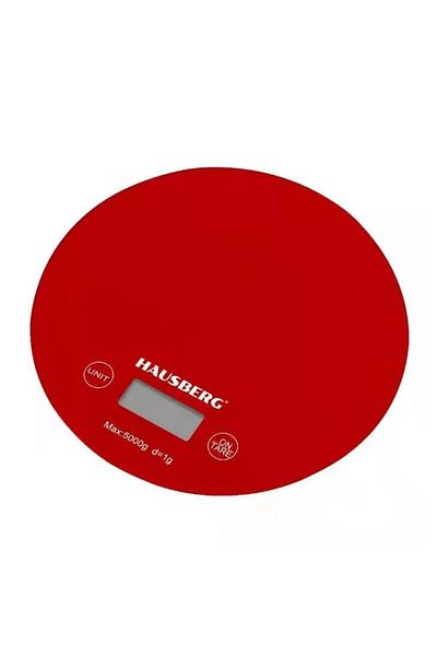 Hausberg Ζυγαριά κουζίνας Hb-6010rs, λειτουργία απόβαρου 5kg, αυτόματη απενεργοποίηση, κόκκινο