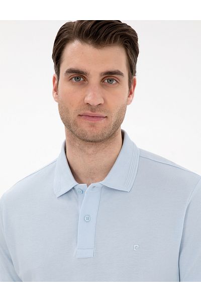 Pierre Cardin Ανοιχτό μπλε Slim Fit Μπλουζάκι Polo Collar Basic 50302561-vr003