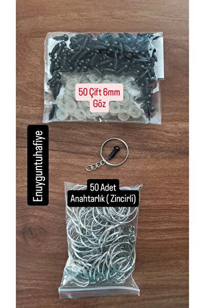 Enuyguntuhafiye Zincirli Anahtarlık ve Göz Seti 1