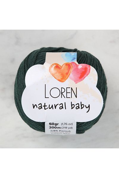 Ethab Ticaret Loren Natural Baby Dark Green Hand Knitting Lanyard - R073