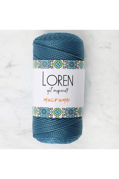 SAVA HOME COLLECTİON Loren Macrame Petrol Blue Πλεκτό Σχοινί - RM 0238 - 34356