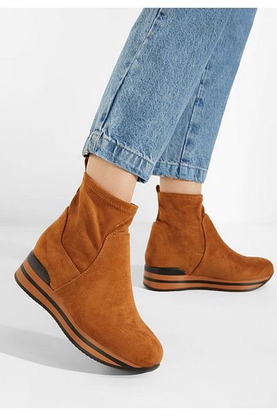 B T Shoes Sneakers Cu Platforma Camel Mantia