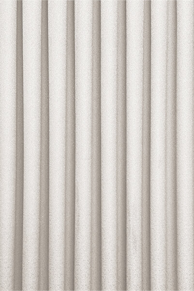 MARİTSA Background Curtain - Jacquard Series Flora Pattern Cream Tight Pleat (1X3) Single Wing Curtain