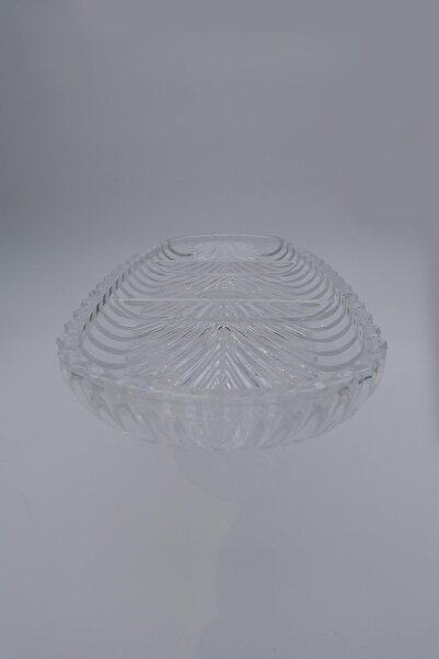 YAPIYORSUN 3-Eye Fish Boat Plate with Glass Legs