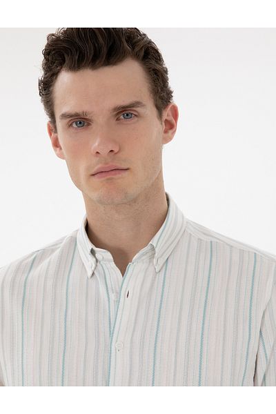 Pierre Cardin Μανιτάρι Regular Fit Μακρυμάνικο πουκάμισο 50305058-VR152