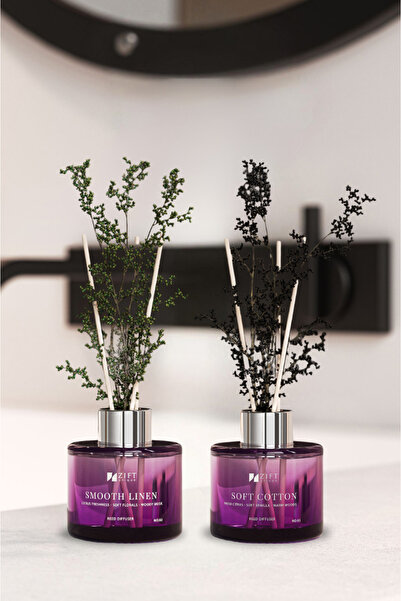 Zift Unique 2 Adet Bambu Çubuklu Oda Kokusu - Dekoratif Çiçekli Banyo&Tuvalet...