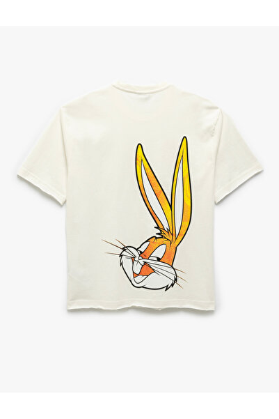 Koton Μπλουζάκι Bugs Bunny με κοντό μανίκι με λαιμόκοψη με στάμπα στην πλάτη