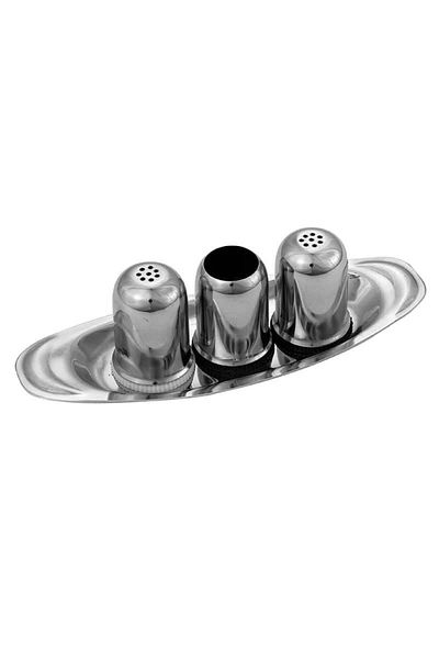 ÖZBİR METAL Steel Gondola Salt Shaker Set