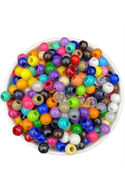 izmir Bitpazarı 10 Mm Karışık Renk Plastik Boncuk ( 150 Adet ) Kına & Düğün &...