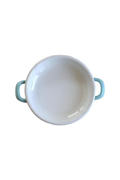 Elifle 18 cm Double Handle Egg Sahanı - Enameled Sahanı Healthy Omelet Pan