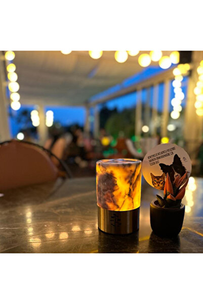 AEM AYDINLATMA Mermer Şarjlı Masa Lambası