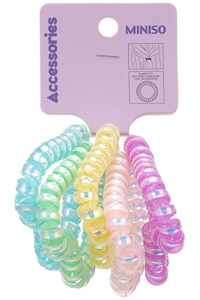 Miniso Spiral Saç Lastiği (5 Adet) - Kalp