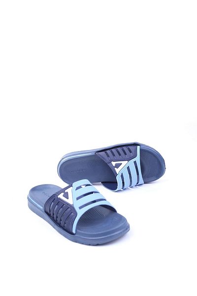 GEZER 09652 Men's Navy Blue Sea Beach Pool Bathroom Daily Slippers