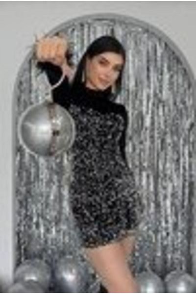 MRA Fashion Tepu Feather Detailed Dress