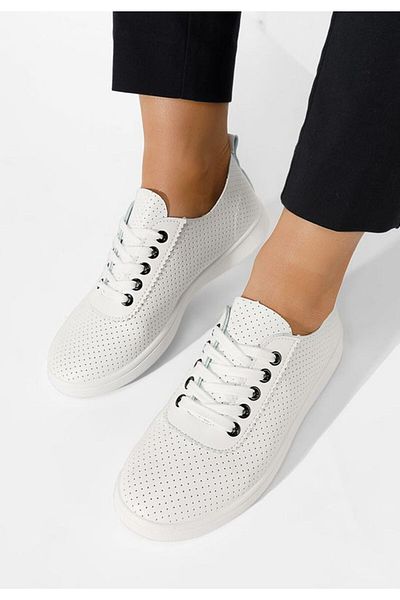B T Shoes Pantofi casual dama Calista V2 albi
