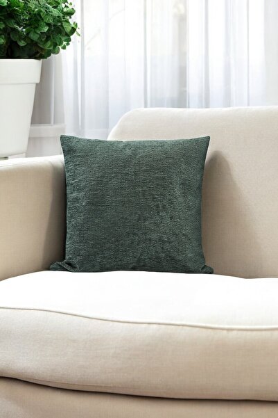 ASDİVA Wool Textured Khaki Decorative Throw Pillow Cover 43X43