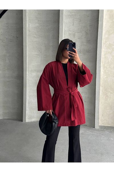 İLKCET MODA Kimono de damă oversize din țesătură popelin