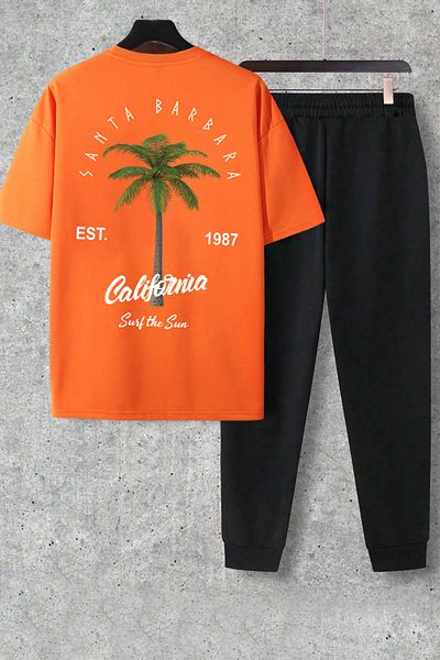 uyguntarz Unisex 2-Piece Los Angles Printed Tracksuit Set