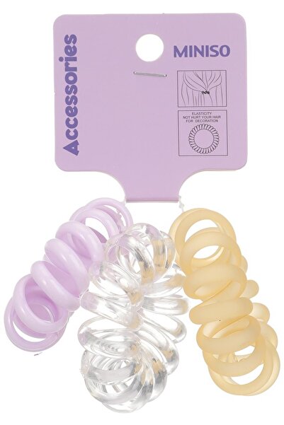 Miniso Renkli Spiral Saç Lastiği Seti (3 ADET)