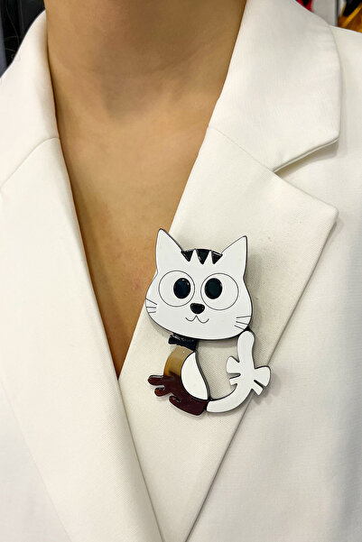 Modex Sevimli Kedi Broş (7cm)
