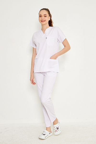 Class Üniforma Λευκή Lycra Unisex ιατρική νοσοκόμα και γιατρός ομοιόμορφη χειρουργική στολή