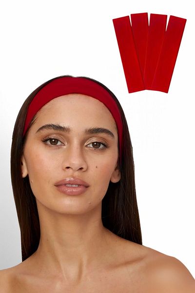 Salvia Dione 4-Pack Hair Band Cotton Women Bandana Men's Stretchy Non Slip Makeup Yoga Athlete Running Massage Sports Hair Band