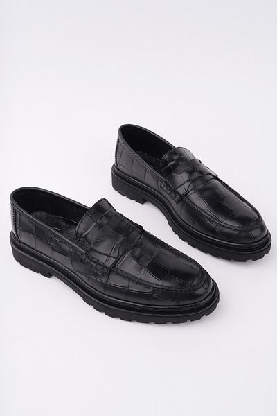 MUGGO Owner Laceless Genuine Leather Men's Daily Casual Shoes