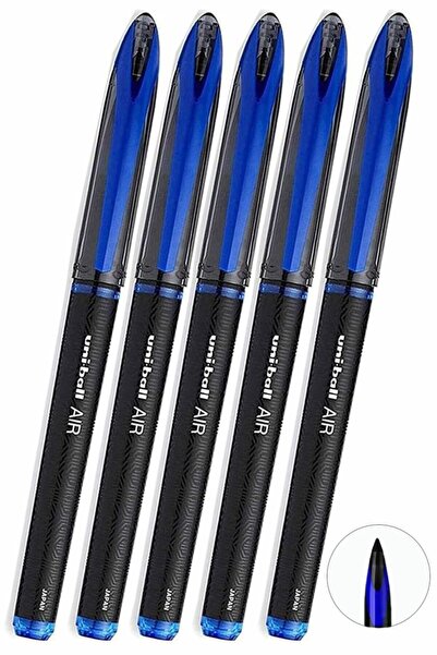 Artlantis Синя писалка Pilot, 5 броя, Uniball Air Micro 0.5 мм ролерна писалк...