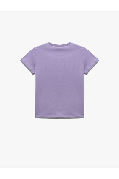 Koton Cat Printed Crew Neck Short Sleeve Cotton T-Shirt