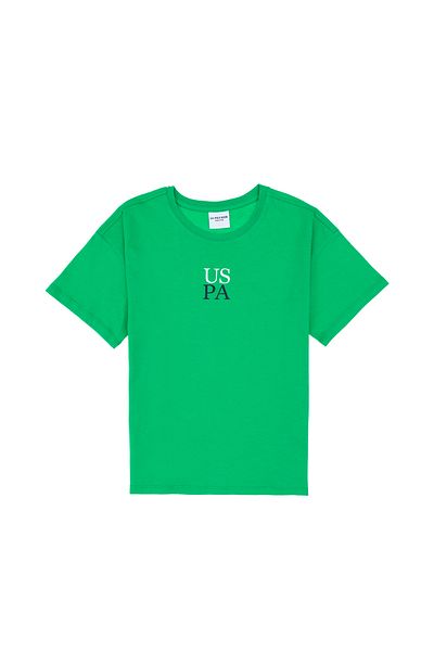 U.S. Polo Assn. Tricou verde oversize pentru băiat cu gât crew 50306498-VR020