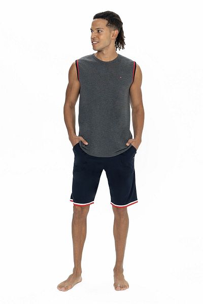U.S. Polo Assn. Ανδρικό αμάνικο σετ πιτζάμες ποδηλασίας U.S. Polo Assn. 18872 Ανθρακίμελανζ