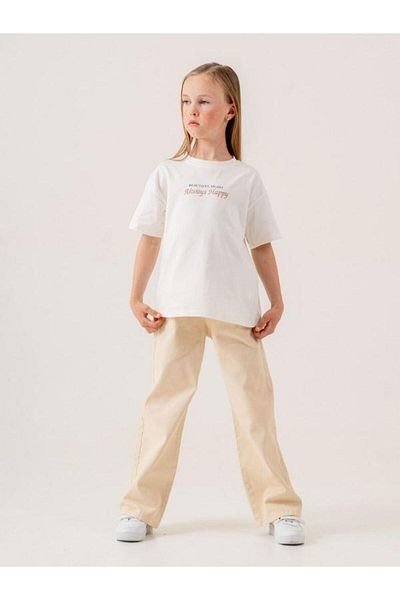 Zekids Girls' Elastic Waist Wide Leg Pants