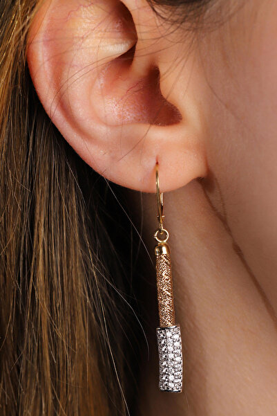 GÜLENLER ALTIN 14 Ayar Altın İtalyan Model Küpe