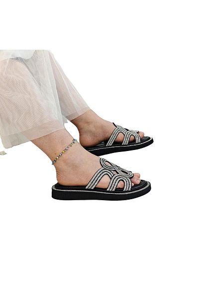 Pierre Cardin 7505 Πέτρινες Παντόφλες Μαύρο Χρώμα