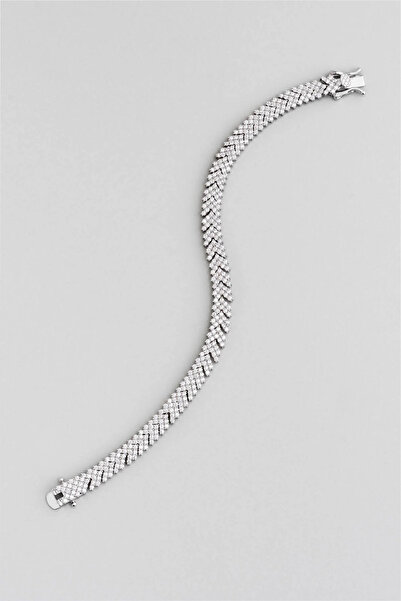 So CHIC... Mary 18 Ayar Beyaz Altın Kaplama Gümüş Bileklik