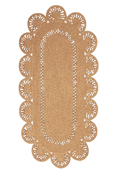 Halı Sepeti Reygon Ege 24 Hasır Dekoratif El Örgüsü Kilim Yolluk Halı