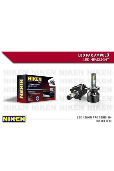 NIKKEN Nıken 12v H4 Csp Led Xenon Far Ampul Seti 6500k 8000 Lümen