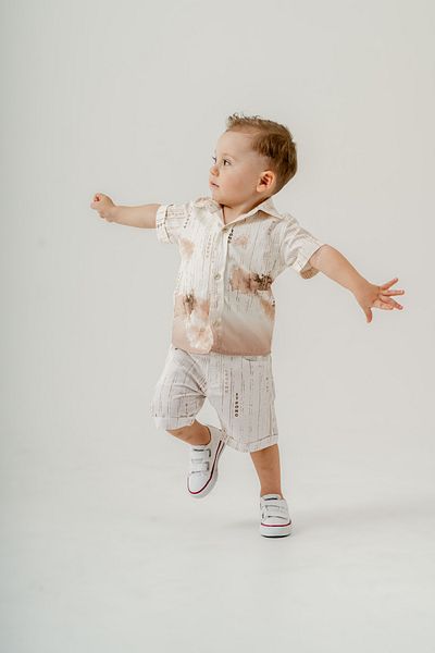 Titimixkids Boy's Bottom and Top Double Set Shorts Shirt 9-24 Months