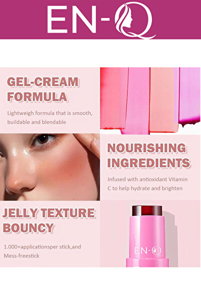 ENQ İkili Set JEL Lip To Cheek Tint Ruj Ve Allık 01 ve 04