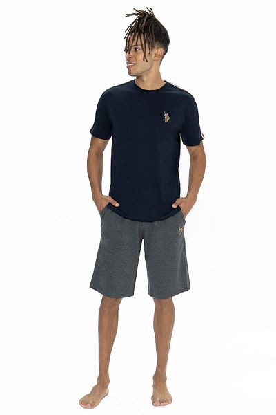 U.S. Polo Assn. Ανδρική Uspolo Assn. Σετ πιτζάμα Navy Blue κοντομάνικο λαιμόκοψη με σορτς 18868