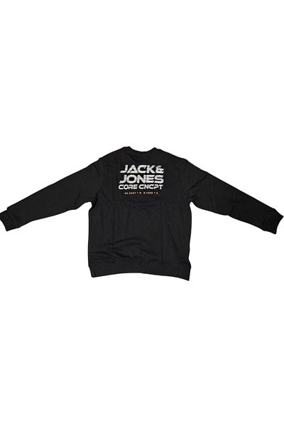Jack & Jones Bluza JACK &JONES Vibrant Crew Spate Print - 12277749-Negru